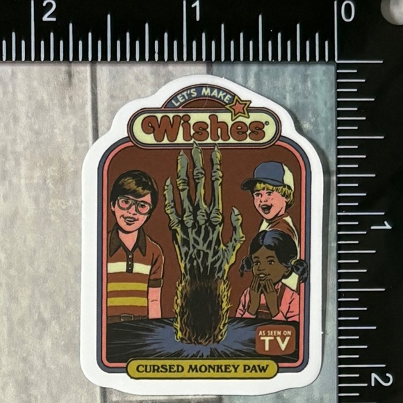 🌀10/$10🌀 60s 70s Retro Horror Dark Humor Reusable Waterproof Vinyl Sticker - Picture 1 of 1